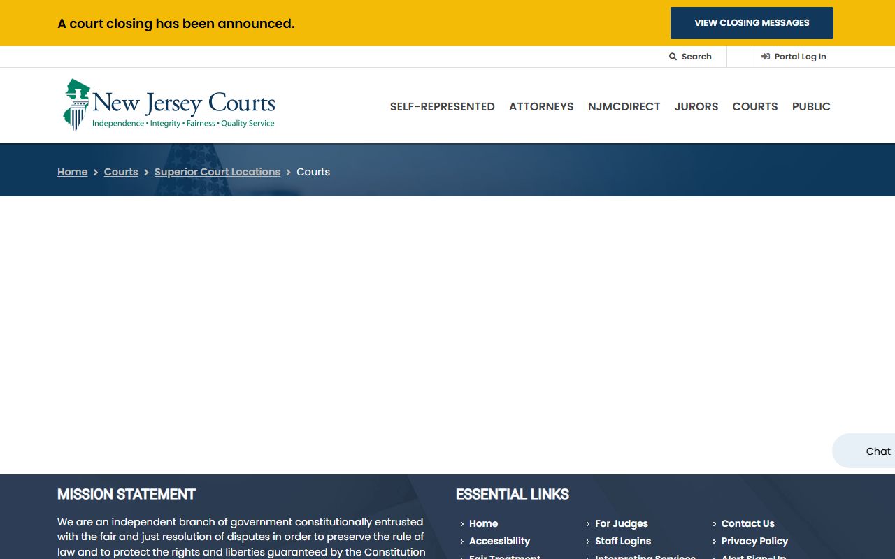 NJ Courts Ocean Vicinage page for Ocean County criminal court records
