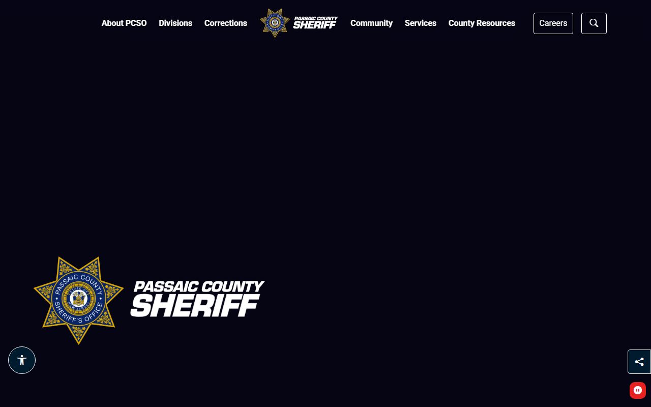 Passaic County Sheriff's Office website for criminal records
